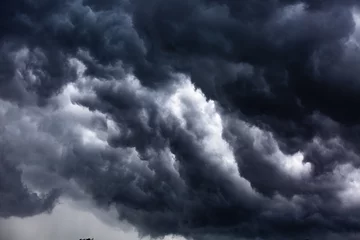 Tuinposter Dark storm clouds in Ohio  © Alyse