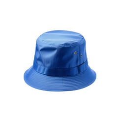 Blue bucket hat isolated on transparent or white background