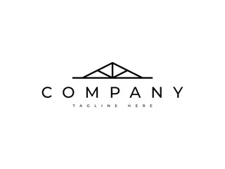 minimal mountain line logo design