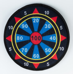 Circle dartboard with numbers