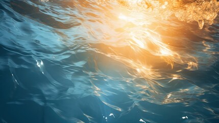 A Flowing sea water under light, colorful, abstract, color, abstract background. - obrazy, fototapety, plakaty
