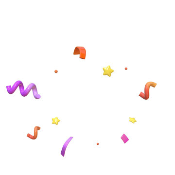 3d Cute Party Confetti Popper Set