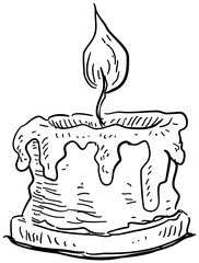 candle handdrawn illustration