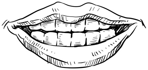 lips handdrawn illustration
