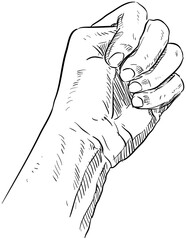 hand gesture handdrawn illustration