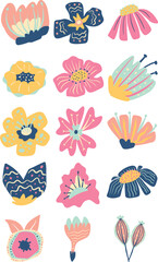 Abstract Organic Flower Element