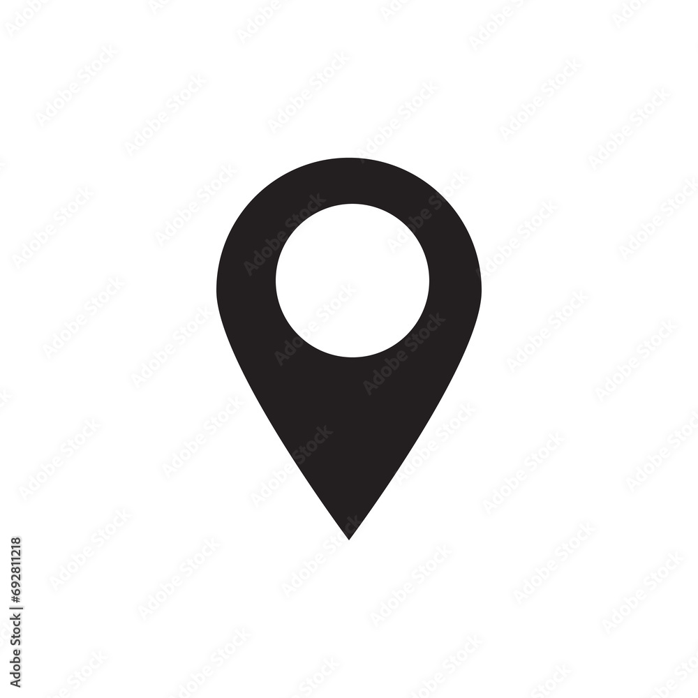 Poster map pointer icon. gps location symbol. flat design. trendy style illustration on white background..e