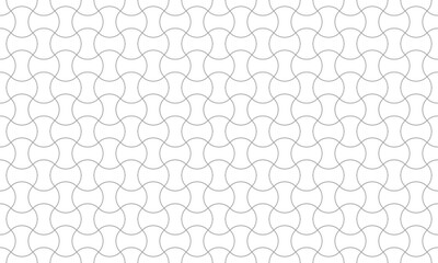 Grey curvy line interlocks pavement block seamless pattern. Vector Repeating Texture. - obrazy, fototapety, plakaty
