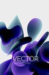 Vector abstract glowing shapes background