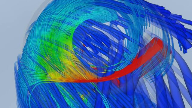 CFD simulation Computational fluid dynamics - Cyclone airflow simulation
