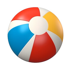 Beach ball isolated on transparent background