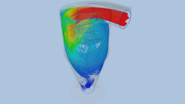 CFD simulation Computational fluid dynamics - Cyclone airflow simulation