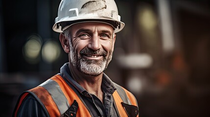Fototapeta premium man working on a construction site construction