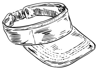 golf hat handdrawn illustration