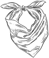cowboy bandana wild handdrawn illustration