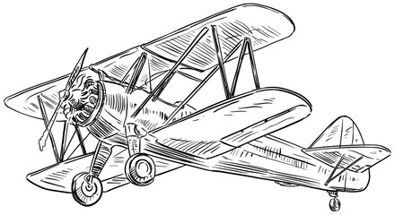 plane handdrawn illustration