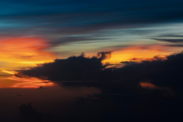 Fototapeta na wymiar sunset over the sky