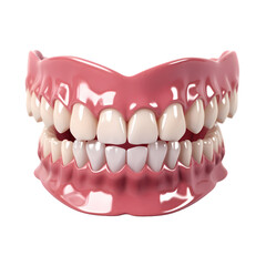 Dentures isolated on transparent background