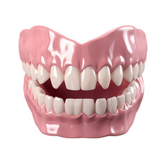 Dentures isolated on transparent background