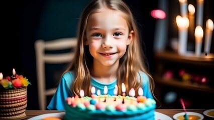 child with cake