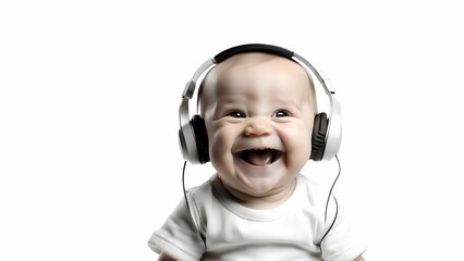 child with headphones