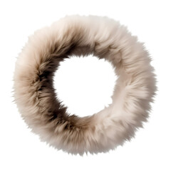 Fur loop isolated on transparent background