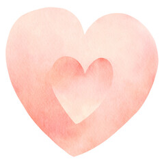 Watercolor heart illustration for valentine’s