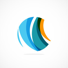 Abstract circle logo, dynamic aesthetic. Simplicity suggests connectivity, fluidity, and energy, making it a versatile choice for brands seeking a modern, visually engaging identity