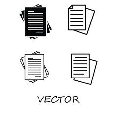 Document papers icon set, Edit file icon, note, sign up icon vector.eps