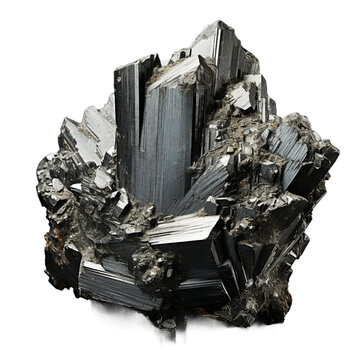 picture of ilmenite, transparent background, isolated image, generative AI