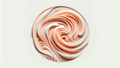 Pantone 2024 Peach Fuzz, color of the year header, Abstract Swirls in Peach and White Color Scheme - 692820869