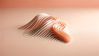 Pantone 2024 Peach Fuzz, color of the year header, Pantone Color Waves on Pastel Background - 692821077