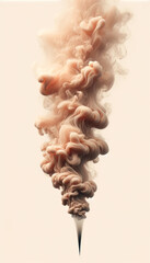 Pantone 2024 Peach Fuzz, color of the year header, Dynamic Abstract Ink Cloud Explosion Art - 692821688
