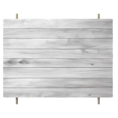 White old wooden board isolated on transparent background