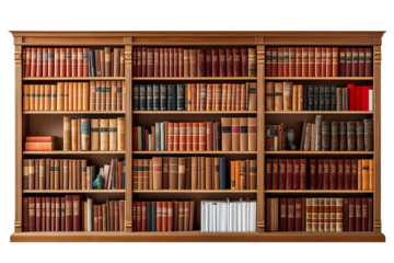 library, transparent background, isolated image, generative AI