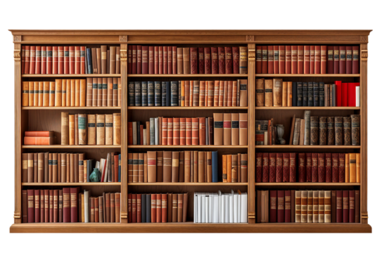 library, transparent background, isolated image, generative AI