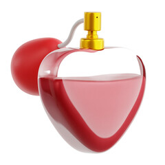 3D Illustration of Fragrant Perfume Bottle