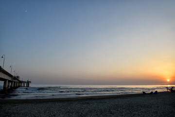 Obraz premium Sunset on the beach, Tuscany, Italy 