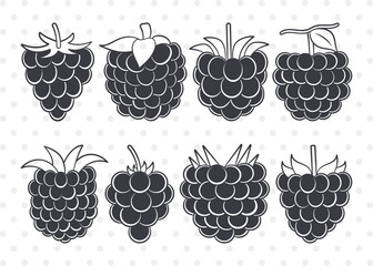 Raspberry Clipart, Raspberry SVG, Fruits Svg, Blackberry Fruit Svg, Raspberry Bundle,