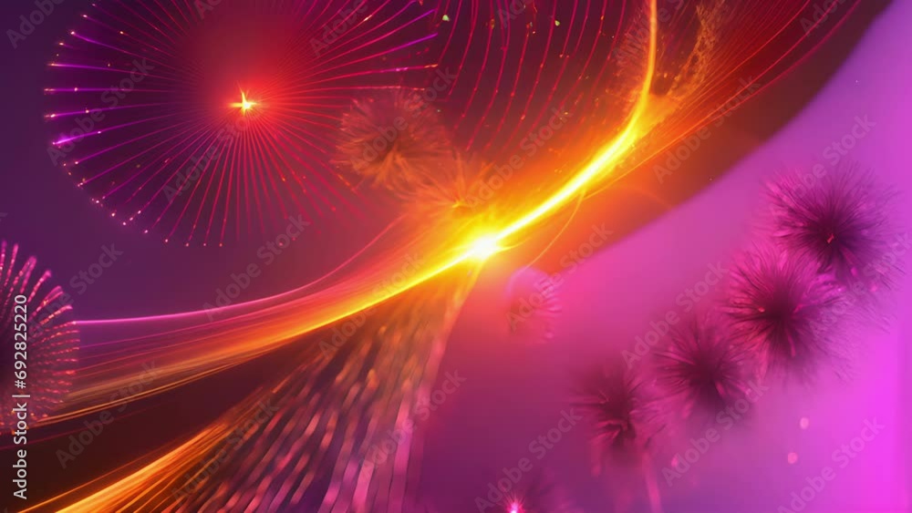 Poster from bright yellow deep violet, solar spectrum displays mesmerizing array colors that represent vari
