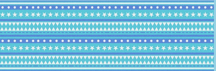 Sarong pattern Classic fabric pattern, luxurious Thai style, beautiful blue tone.