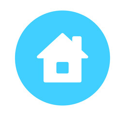 シンプルな水色の家マーク
