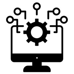 Systems Integration icon line vector illustration