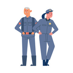 police day design with police couple