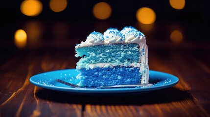 dessert blue cake food illustration sweet delicious, bakery frosting, birthday celebration dessert blue cake food