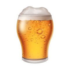 Beer glass isolated on transparent background