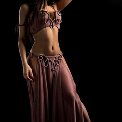 Sensual lady in oriental apparel