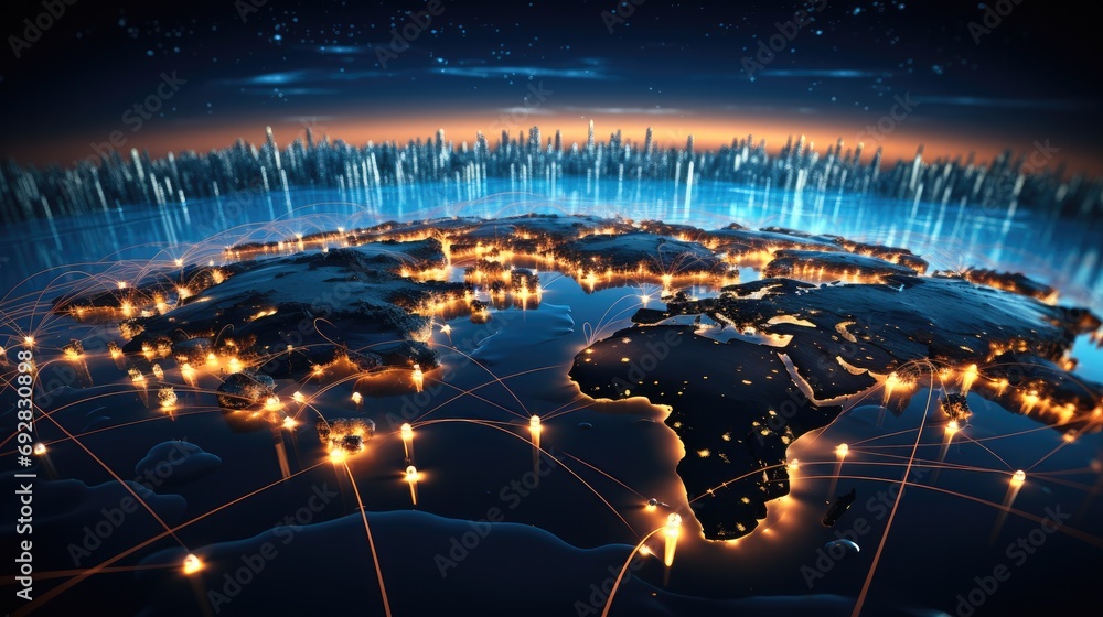 Aufkleber global network analytics. generative ai.