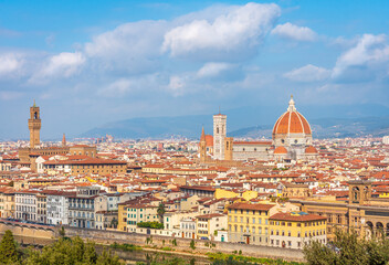 Fototapeta na wymiar Florence Italy view of the city on a beautiful day