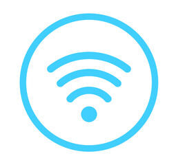 シンプルな水色のWi-Fiマーク